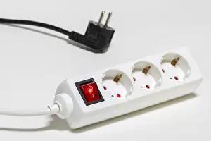 Power Outlet Strip Distributor Prints: Socket strip for connecting electrical appliances