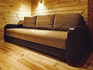 Indoor Space Photography Prints: Sofa in the Corner of the Room