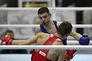 Prints of Sofia, Bulgaria. 27th February, 2021 Moldova Prints: Strandja 2021 Boxing Tournament Print, Sofia, Bulgaria