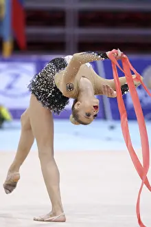 Professional Rhythmic Gymnastics Prints: Sofia, Bulgaria - 6 May, 2017: Noemi Peschel from Germany performs during Rhythmic Gymnastics World Cup Sofia 2017