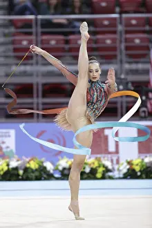 Rhythmic Gymnastics World Cup Prints: Sofia, Bulgaria - 6 May, 2017: Katsiaryna Halkina from Belarus performs during Rhythmic Gymnastics World Cup Sofia 2017