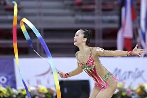 Rhythmic Gymnastics World Cup Sofia 2017 Prints: Sofia, Bulgaria - 6 May, 2017: Takana Tatsuzawa from Japan performs during Rhythmic Gymnastics World Cup Sofia 2017