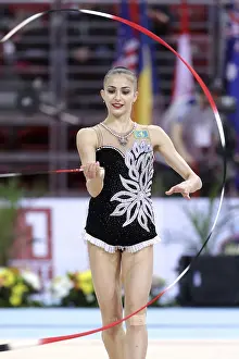 Rhythmic Gymnastics World Cup Prints: Sofia, Bulgaria - 6 May, 2017: Anna Afuxenidi from Kazakhstan performs during Rhythmic Gymnastics World Cup Sofia 2017