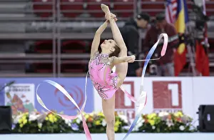 Rhythmic Gymnastics World Cup Prints: Sofia, Bulgaria - 6 May, 2017: Nastasija Gvozdic from Serbia performs during Rhythmic Gymnastics World Cup Sofia 2017