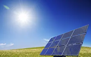 Solar Panel Prints: Solar panel with sun