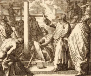 Christian Faith Iconography Prints: Solomon Plans Construction of the Temple