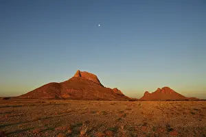 Deserted Mountainous Terrain Prints: Spitzkoppe in the evening light
