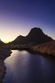 Namibia Evening Sky Prints: Spitzkoppe in front of evening sky