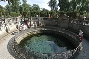 Danube River Source Prints: Spring, source of th. Danube, Donaueschingen