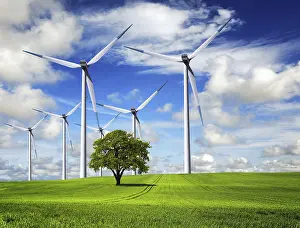 Eco Friendly Energy Source Prints: Spring Wind