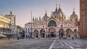 St Mark's Square Prints: St. Mark's Square with clock tower and St