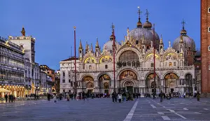 St Marks Square Prints: St. Mark's Square with clock tower and St