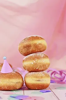 Berliner Pfannkuchen Recipe Prints: Stack of Berliner Pfannkuchen