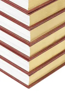 Isolated Against White Background Prints: Stack of books isolated on a white background