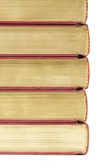 White Studio Background Images Prints: Stack of books isolated on a white background