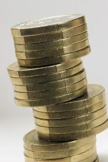 Euro Currency Stack Prints: Stack of coins