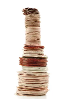 Sausage Products Prints: Stack of cold cuts, sausage