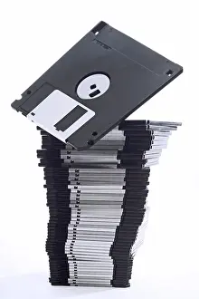 Office Supplies Prints: Stack of floppy disks