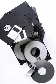 Compact Discs Prints: Stack of floppy disks