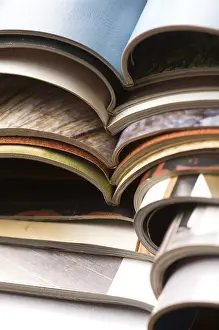 Deserted Library Scene Prints: Stack of magazines, poland