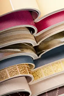 Eastern European Interior Prints: Stack of magazines, poland