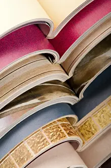 Deserted Library Scene Prints: Stack of magazines, poland