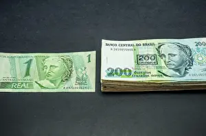 Financial Crisis Symbol Prints: Stack of money, concept of inflation