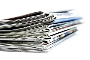 Still Life Photography Studio Prints: Stack of newspapers