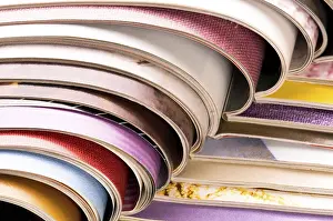Environmental Protection Awareness Prints: Stack of open magazines