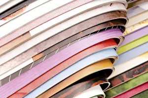 Deserted Library Prints: Stack of open magazines