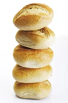 Baked Goods Stack Prints: Stacked bread rolls, buns