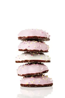 Stacked Sweets Prints: Stacked gingerbread biscuits