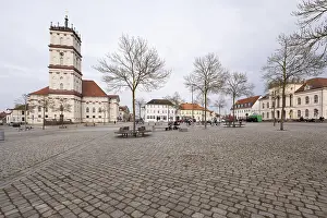 Central European Countryside Prints: Stadtkirche am Markt, Neustrelitz