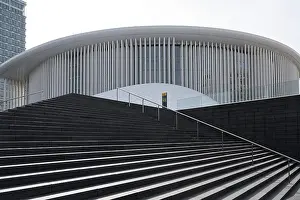 Prints of Stairs, Philharmonie Luxembourg, Weimerskirch, Luxembourg City, Luxembourg, Luxembourg Luxembourg Prints: Luxembourg City Stairs Print, Philharmonie Luxembourg