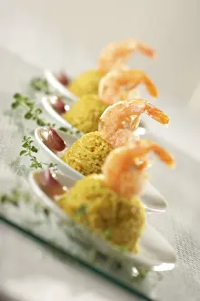 Fish Dish Nutrition Prints: Starter with prawns