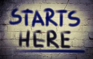 Online Learning Prints: Starts Here Concept