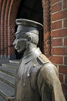 Historic Townhall Building Prints: Statue, Captain of Kopenick