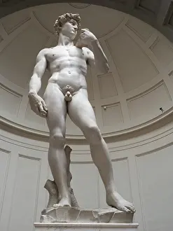 Italian Sculptor Masterpiece Prints: Statue of David by Michelangelo