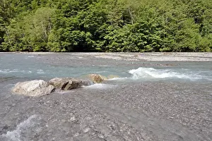 Allgau Alps Germany Prints: Stillach mountain river with rapids