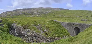 County Cork Scenery Prints: Stone bridge and small waterfall