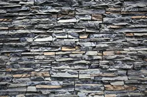 Full Frame Exterior View Prints: Stone Wall, Spain
