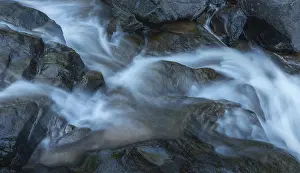 South Tyrol Landscape Prints: A stream that flows over rocks and creates a soft