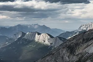 High Angle View Of Mountains Prints: Striking mountain range, dramatic mood