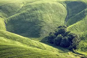 Hilly Countryside Scenery Prints: Structures
