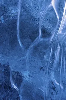 Winter In Scandinavia Prints: Structures in glacial ice, ice cave