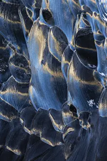Icelandic Natural Preserves Prints: Structures in glacial ice, ice cave