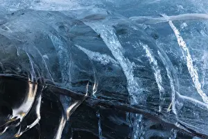 Glacial Ice Structures Prints: Structures in glacial ice, ice cave