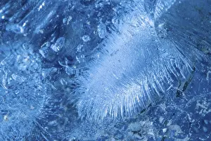 Vatnajokull Ice Cave Prints: Structures in glacial ice, ice cave