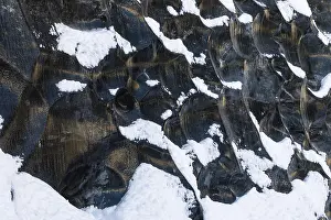 Snowy Mountain Landscapes Prints: Structures in glacial ice, ice cave