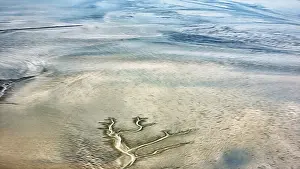 Northern Germany Coastal Landscape Prints: Structures in the sand formed by wind and water